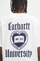 Carhartt WIP t-shirt bawełniany S/S Schooling T-Shirt biały I035453.02XX
