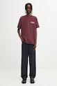 Bavlněné tričko Carhartt WIP S/S Schooling T-Shirt I035453.33KXX burgundské