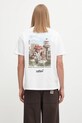 Carhartt WIP t-shirt bawełniany S/S Wiptopia T-Shirt wzorzyste biały I035492.02XX