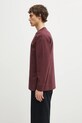 Carhartt WIP longsleeve bawełniany L/S American Script T-Shirt I029955.33KXX bordowy AW25