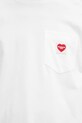Bavlněné tričko s dlouhým rukávem Carhartt WIP L/S Pocket Heart T-Shirt bílá I035300.1WZXX