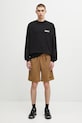 Carhartt WIP cotton longsleeve top L/S Schooling Mockneck T-Shirt I035447.K02XX black