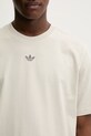 Βαμβακερό μπλουζάκι adidas Originals Face GFX JW0977 μπεζ