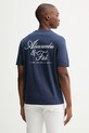 Abercrombie & Fitch t-shirt bawełniany nadruk niebieski KI123.5255.200