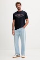 Gant t-shirt bawełniany 2003353 granatowy AW25
