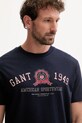 Gant t-shirt bawełniany granatowy 2003353