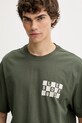Les Deux t-shirt bawełniany Rook zielony 1000833