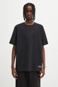 Odzież Maison Kitsuné t-shirt bawełniany Crossword Comfort PM00112KJ7025 czarny