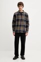 Bally t-shirt bawełniany MJE0AY granatowy AW25
