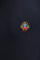 Bally t-shirt bawełniany MJE0AY granatowy