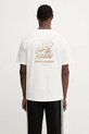 Café Kitsuné cotton t-shirt Biking Barista Fox Relax cotton beige PU00101KJ7014
