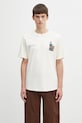 Filling Pieces t-shirt bawełniany Speaker Wall nadruk beżowy 422520500239