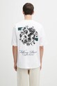 Filling Pieces t-shirt bawełniany Boxy Bouquet nadruk biały 422520501122