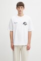 Odzież Filling Pieces t-shirt bawełniany Boxy Bouquet 422520501122 biały