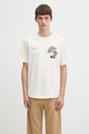 Odzież Filling Pieces t-shirt bawełniany Grammophone 422520500236 beżowy