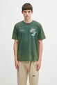 Odzież Filling Pieces t-shirt bawełniany Grammophone 422520500236 zielony