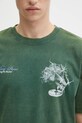 Filling Pieces t-shirt bawełniany Grammophone zielony 422520500236