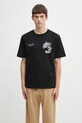 Odzież Filling Pieces t-shirt bawełniany Grammophone 422520500236 czarny