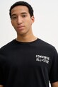 Converse t-shirt bawełniany czarny CVM5T810