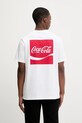 Odzież Converse t-shirt bawełniany x Coca Cola CVM5T514 biały