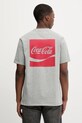 Converse t-shirt bawełniany x Coca Cola nadruk szary CVM5T514