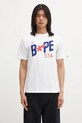 A Bathing Ape t-shirt bawełniany nadruk biały 001TEL301022M