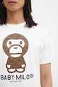 A Bathing Ape t-shirt bawełniany College Monogram Baby Milo biały 002TEL301008M