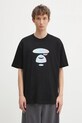 AAPE t-shirt bawełniany Basic wzorzyste czarny AAPTEM1642XXO