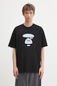 AAPE t-shirt bawełniany Basic wzorzyste czarny AAPTEM1642XXO