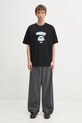 AAPE t-shirt bawełniany Basic AAPTEM1642XXO czarny