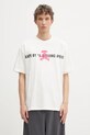 Odzież AAPE t-shirt bawełniany Basic AAPTEM1644XXO beżowy