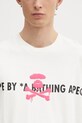 AAPE t-shirt bawełniany Basic beżowy AAPTEM1644XXO
