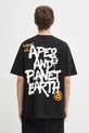 AAPE t-shirt bawełniany Basic nadruk czarny AAPTEM1644XXO
