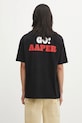 Odzież AAPE t-shirt bawełniany Theme Aaper AAPTEM1719XXP czarny