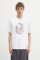 A Bathing Ape t-shirt bawełniany Vacation Pattern APE Head nadruk biały 1L30110335