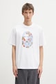 A Bathing Ape t-shirt bawełniany Vacation Pattern APE Head nadruk biały 1L30110335