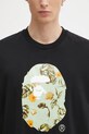 A Bathing Ape t-shirt bawełniany Vacation Pattern APE Head czarny 1L30110335