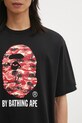A Bathing Ape t-shirt bawełniany Palm Tree Camo czarny 1L30110341
