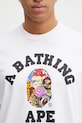 A Bathing Ape t-shirt bawełniany Multi Logo College biały 1L30110358
