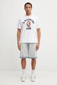 A Bathing Ape t-shirt bawełniany Multi Logo College 1L30110358 biały