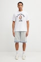 A Bathing Ape t-shirt bawełniany Multi Logo College 1L30110358 biały