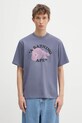 A Bathing Ape t-shirt bawełniany Milo College Relaxed nadruk szary 2L30110302