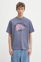 A Bathing Ape t-shirt bawełniany Milo College Relaxed nadruk szary 2L30110302