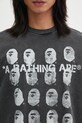 A Bathing Ape t-shirt bawełniany Garment Dye Logo czarny 1L30109348