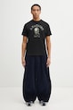 A Bathing Ape t-shirt bawełniany 1st Camo College 1L30110012 czarny