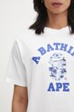 A Bathing Ape t-shirt bawełniany Palm Tree Camo College biały 1L30110025