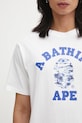 A Bathing Ape t-shirt bawełniany Palm Tree Camo College biały 1L30110025
