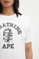 A Bathing Ape t-shirt bawełniany Palm Tree Camo College biały 1L30110025