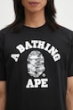 A Bathing Ape t-shirt bawełniany Palm Tree Camo College czarny 1L30110025