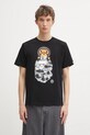 A Bathing Ape t-shirt bawełniany 1st Camo Milo On APE nadruk czarny 2L30110005